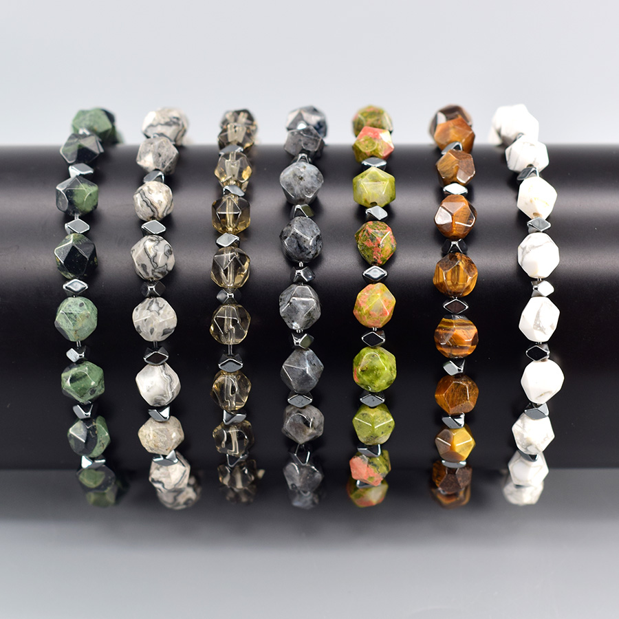 Yoga Fitness Promotion - Bracciale in Pietra Naturale Irregolare di