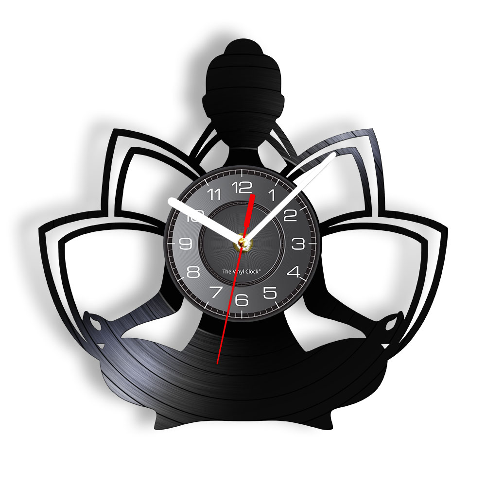 Yoga Fitness Watch - Orologio da Parete in Vinile con
