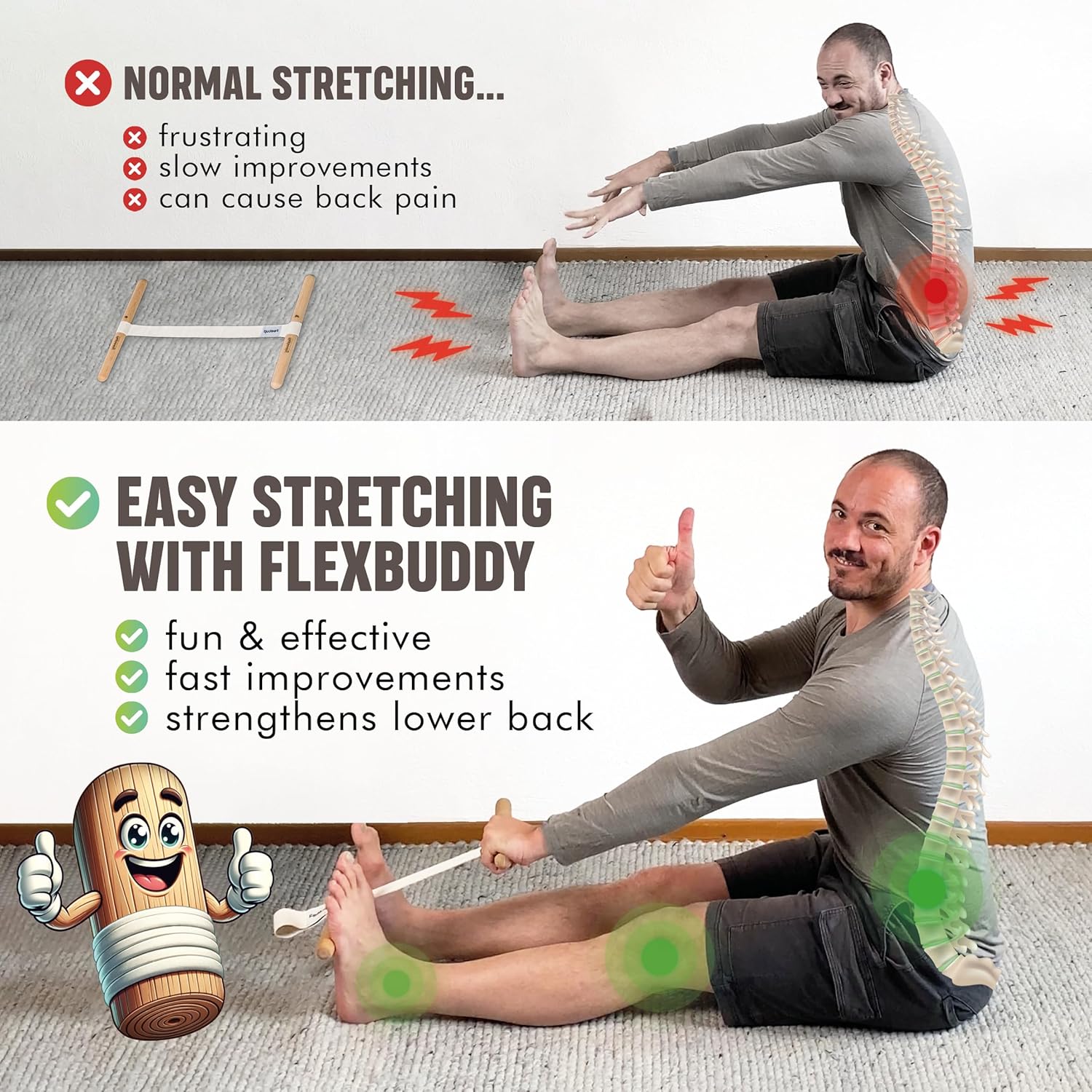 Stretcher per muscoli posterio - Yoga Fitness Exercises recensione e prezzo