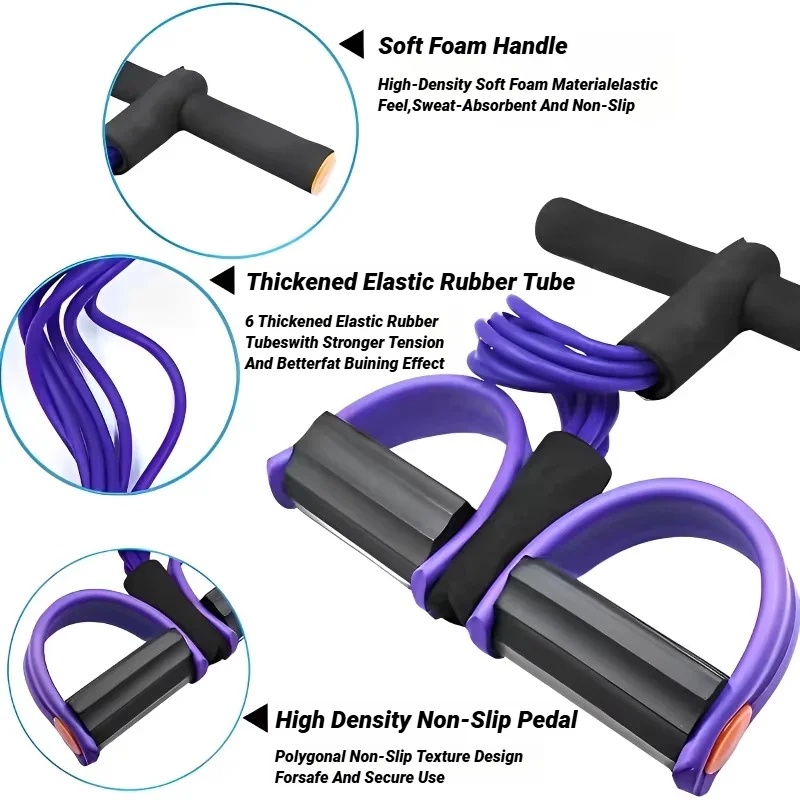 Corda di Tensione a 4 Tubi con - Yoga Fitness Stretching Strap recensione e prezzo