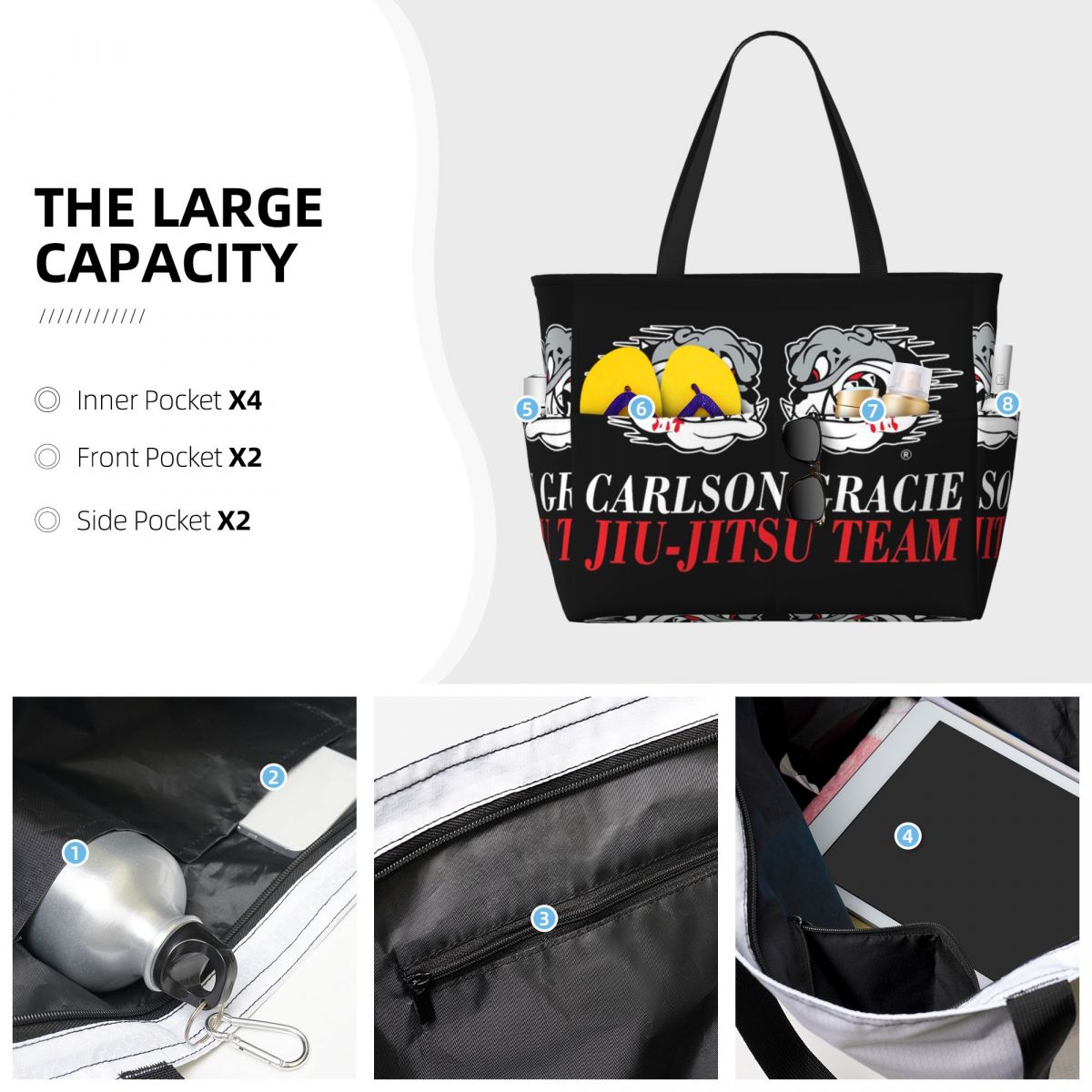 Borsa da spiaggia con logo Car - Yoga Fitness Jiu Jitsu recensione e prezzo